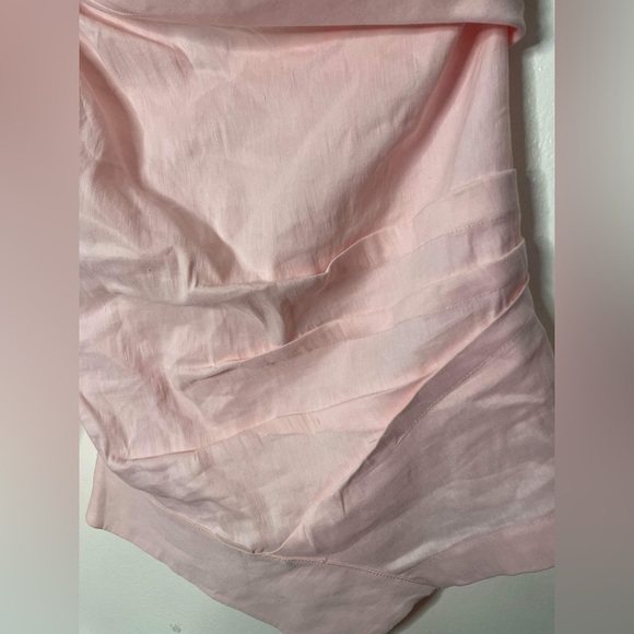 Zara pink asymmetrical one sleeve top size small - Picture 6 of 7